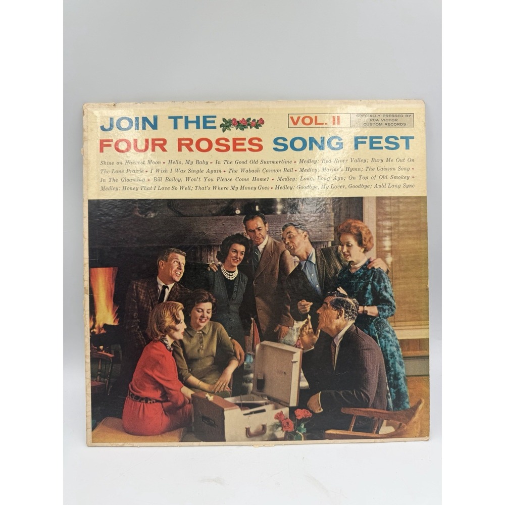 Vintage Join The Four Roses Song Fest Vol II RCA Victor Stereo Vinyl Records USA
